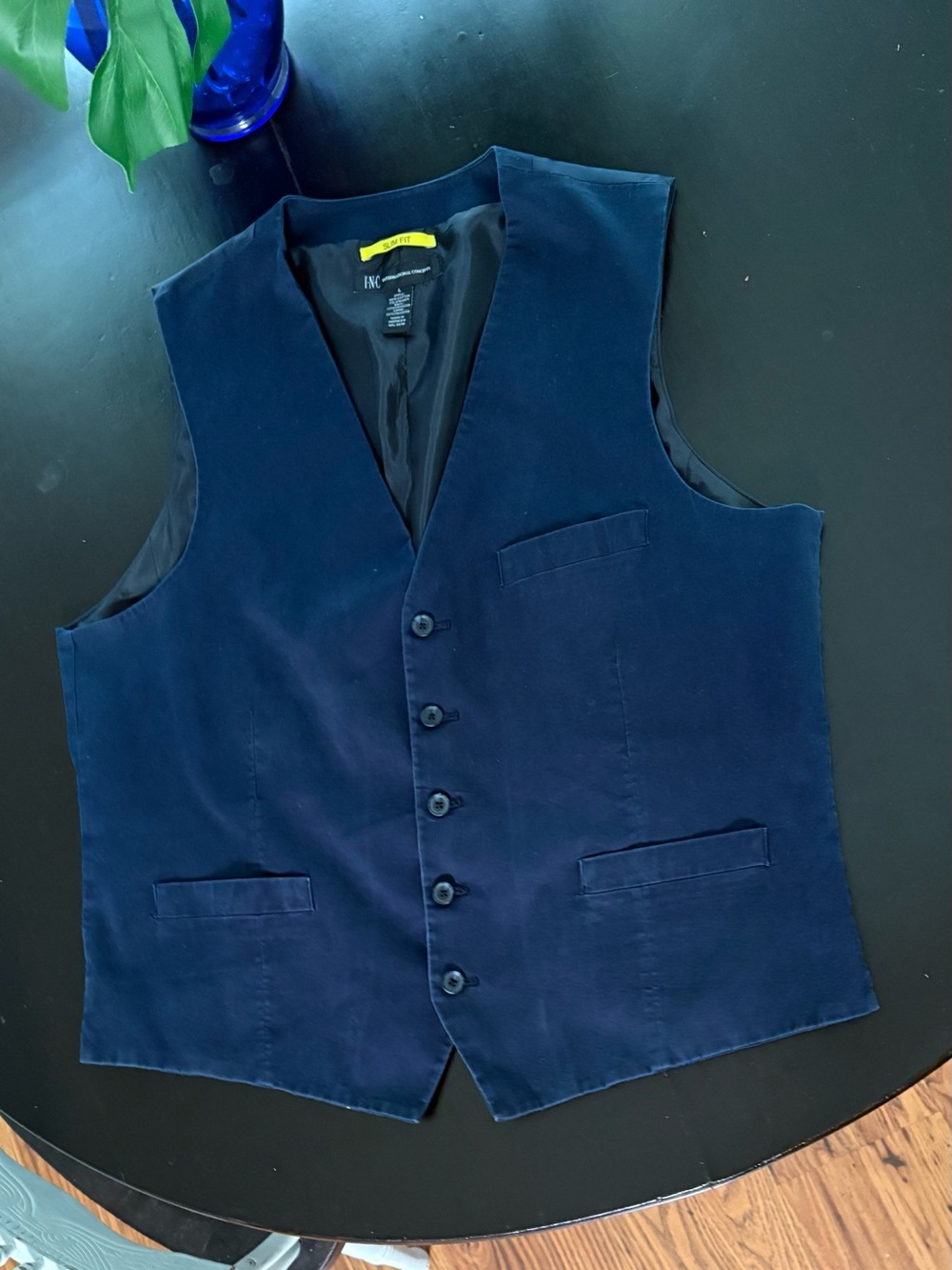 INC International Concepts Navy Blue Men's Dress Vest